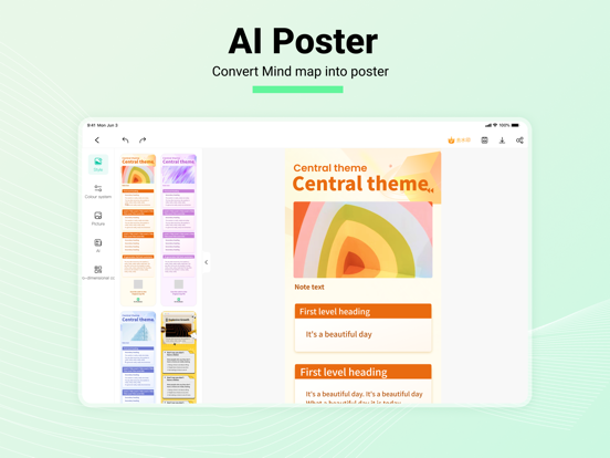 EdrawMind: AI Mind Map, Notes iPad app afbeelding 6