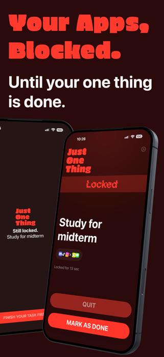 Just One Thing: App Blocker Screenshot 1 of 3
