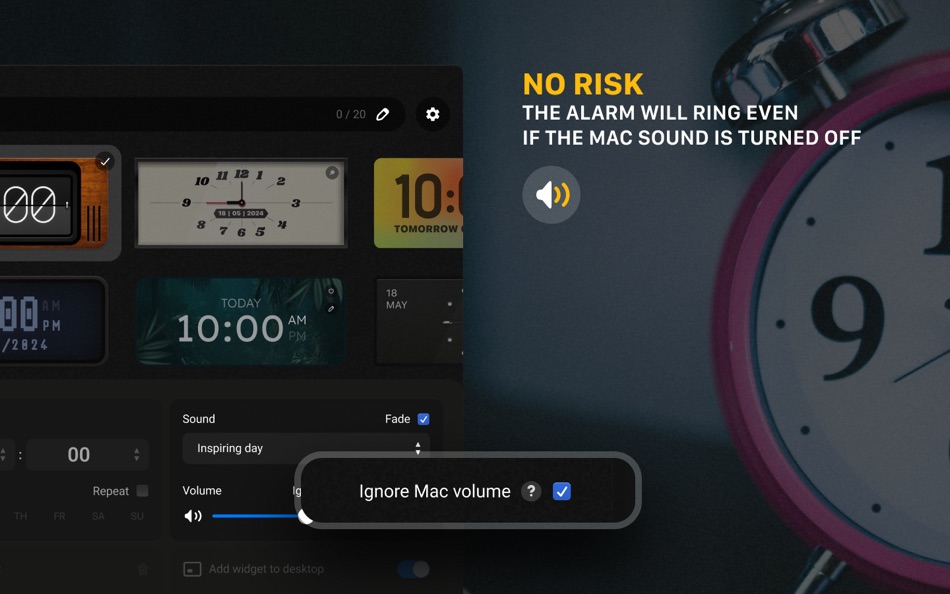 #2. Alarm Clock: Wake Up On Time (macOS) Podle: Villow