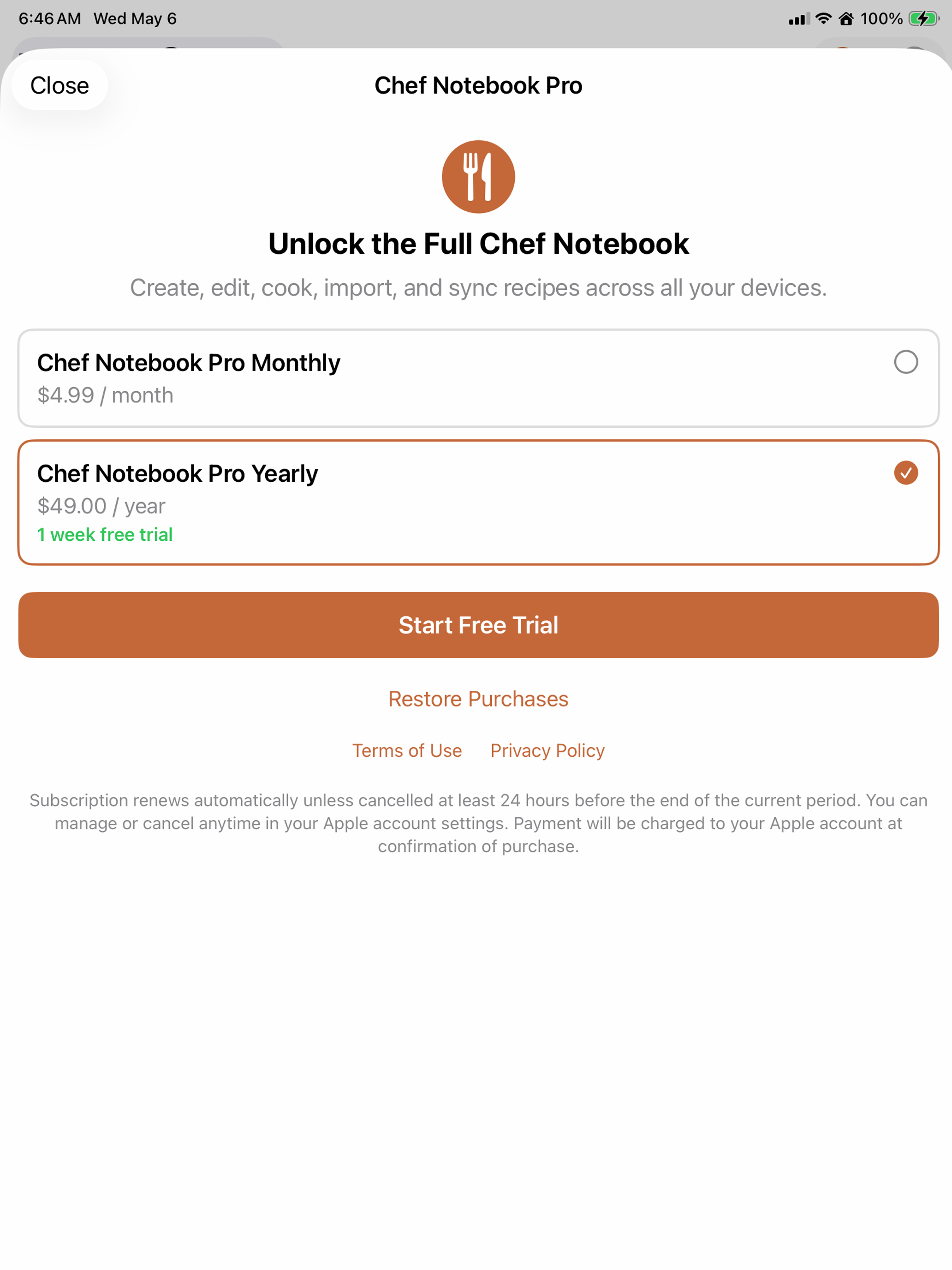 Chef Notebook