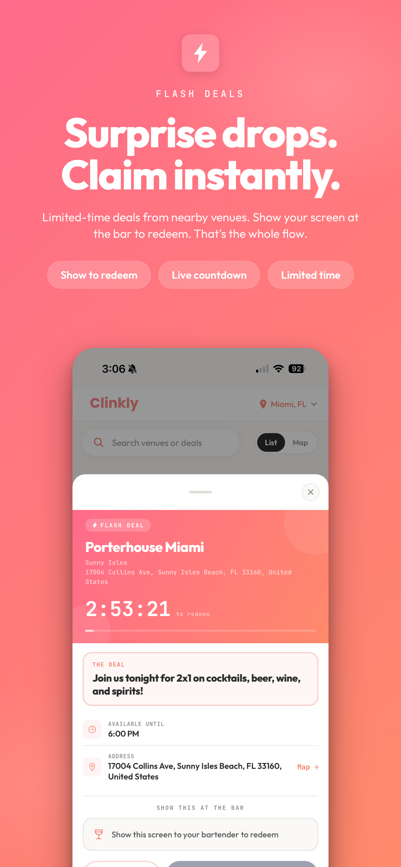 Clinkly- Discover Happy Hours screenshot 9