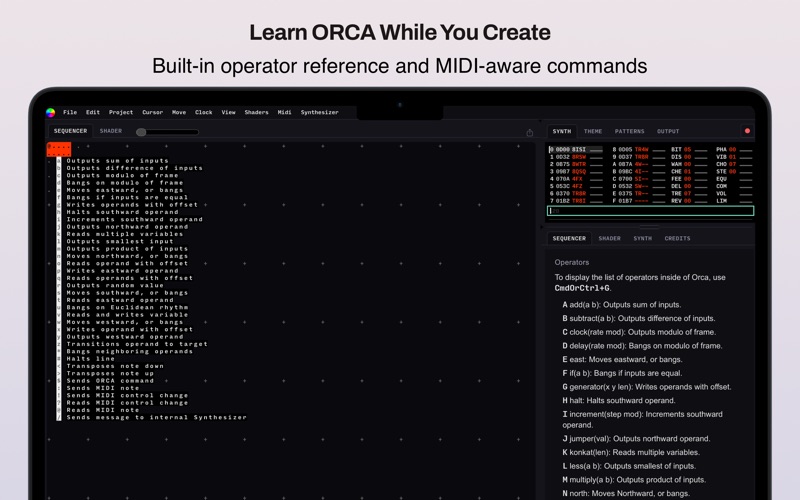 Orcalot: Livecoding Studio screenshot