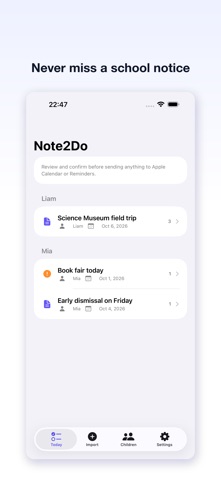 Note2Do: School Notice Planner Screenshot 1 of 5