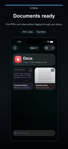 Nymbra iPhone screenshot
