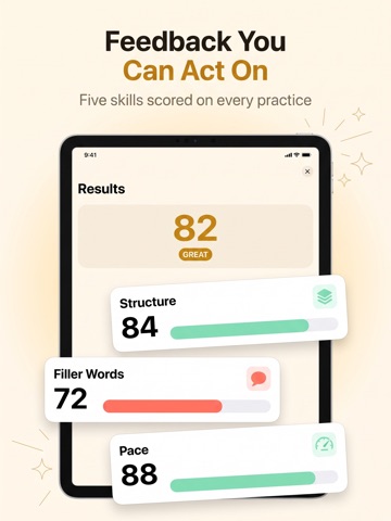 Podium Public Speaking Coach iPad screenshot