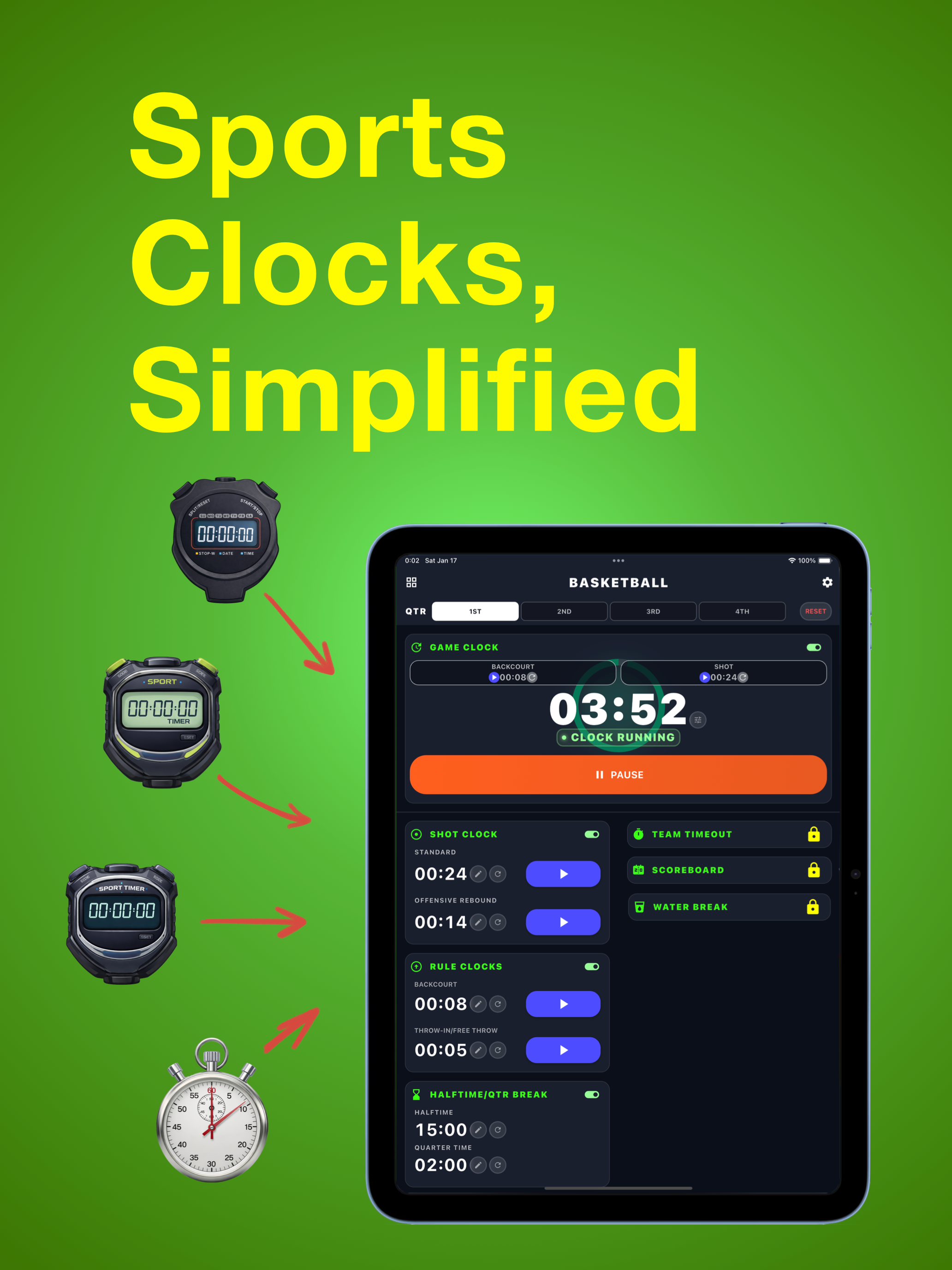 Sports Clock Manager