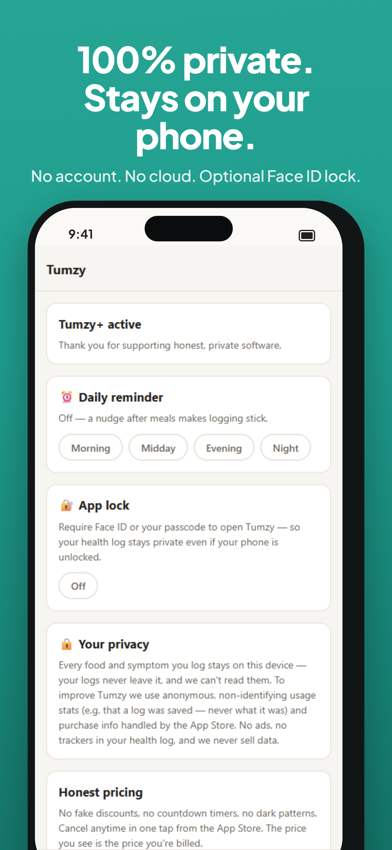 Tumzy: IBS & Food Diary screenshot 5