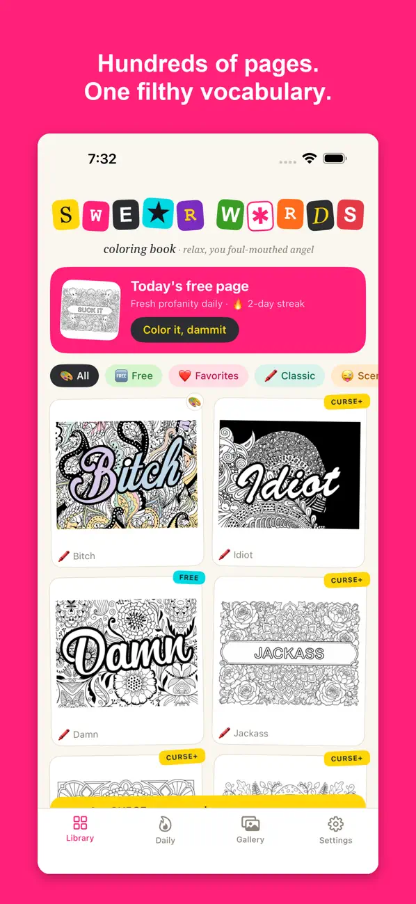 Screenshot #1 pour Swear Words: Adult Coloring