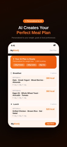 MyBiteIQ: AI Calorie Counter screenshot