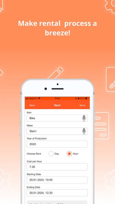 Rental Business Management App Screenshot