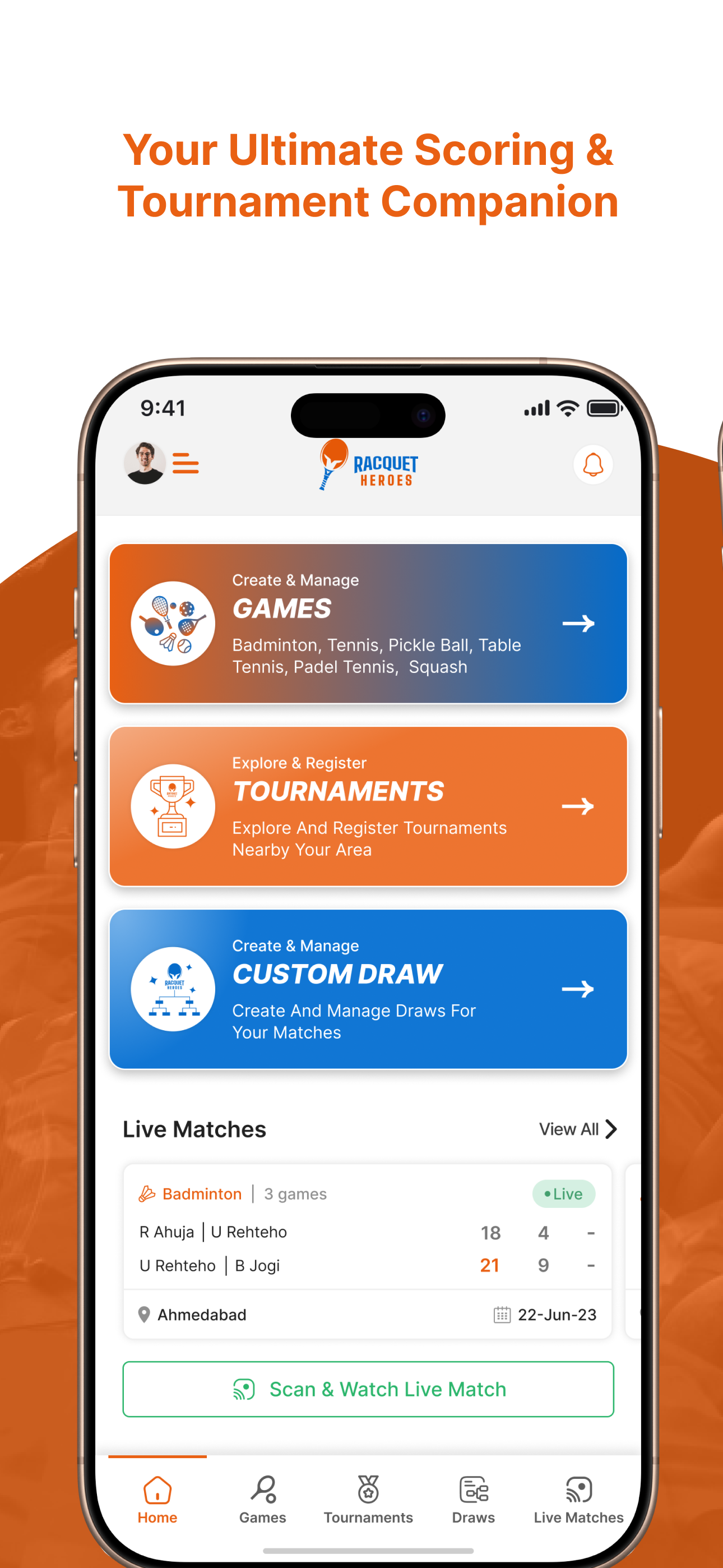 Racquet Heroes - Score & Share