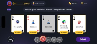Trivia Poker iPhone screenshot