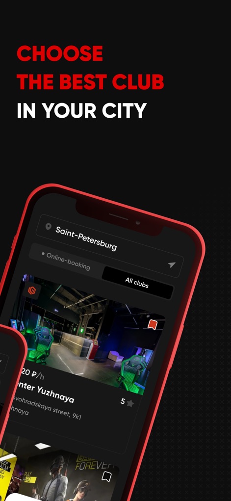 LANGAME - Los usuarios pueden explorar una lista detallada de clubes con información clave, incluyendo su calificación de 5 estrellas y el precio por hora de juego, facilitando una decisión informada.