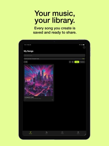 AI Song Generator & Make Music iPad screenshot