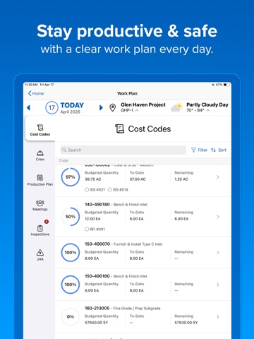 HCSS HeavyJob: Smart job sites iPad screenshot