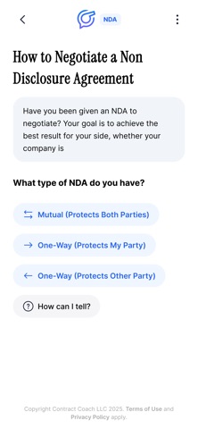Contract Coach iPhone screenshot