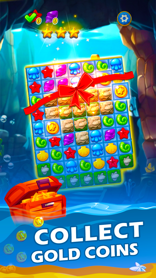 #4. Sea Jewels - Match 3 Game (iOS) 게시자: Smit Sabhadiya