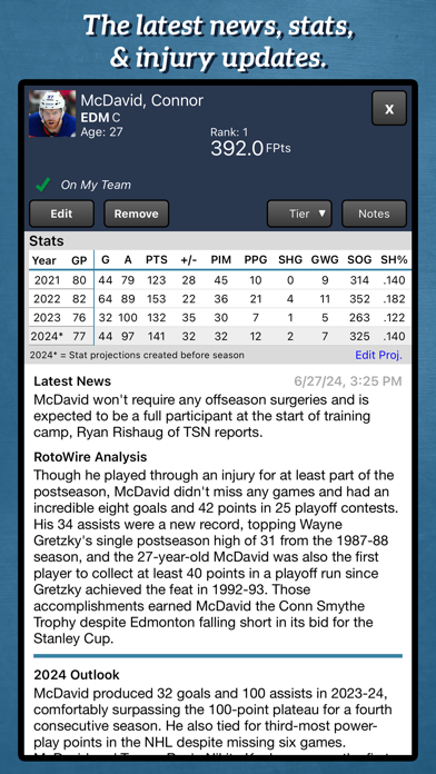 Screenshot #3 pour Fantasy Hockey Draft Kit '24