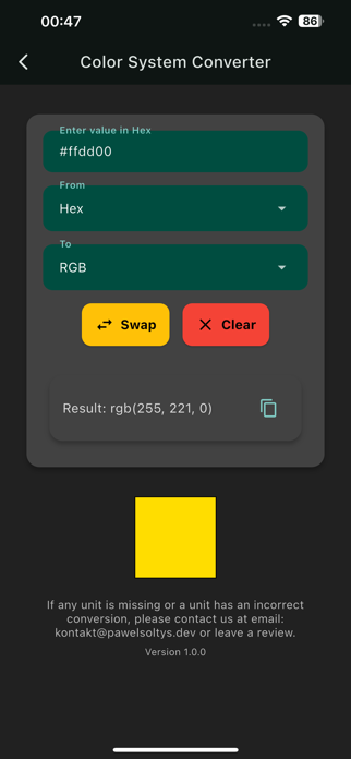 Omega Unit Converter Screenshot 6 of 7
