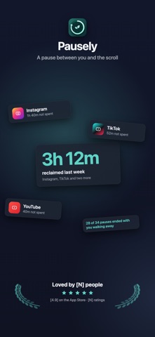 Pausely: App Blocker & Focus Screenshot 1 of 9