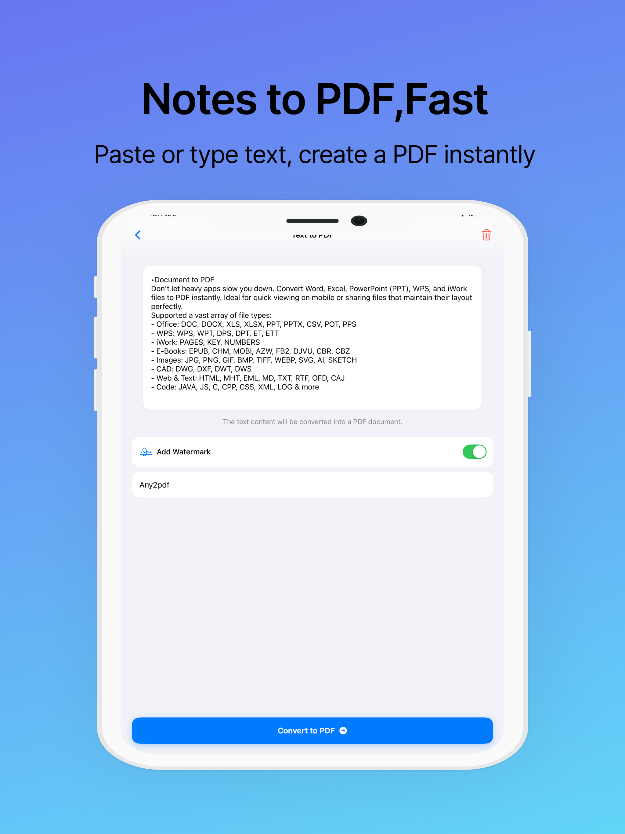 Any2PDF: PDF Converter, Viewer