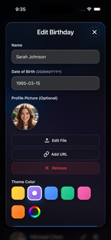 Birthdays Reminder Pro screenshot