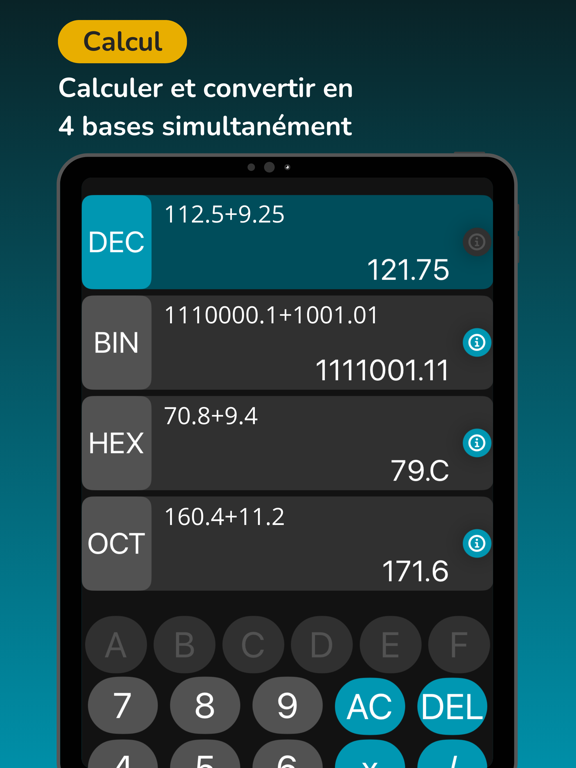 Screenshot #4 pour Calculatrice binaire convert