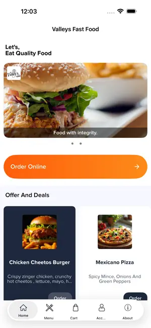 Valleys Fast Food-Order Online screenshot 1