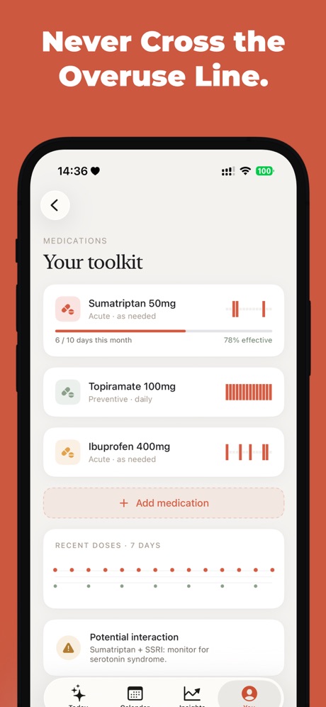 MigrainePal App Store screenshot 6 of 8