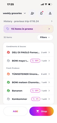 L1st: AI Grocery List, Deals screenshot