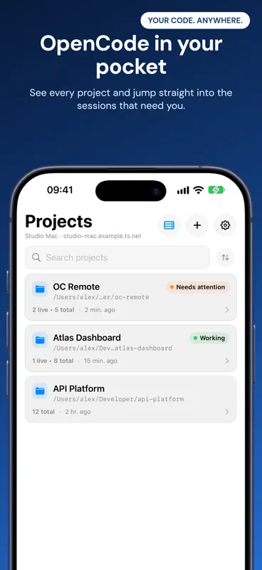 OC Remote - OpenCode Client screenshot 1 of 5