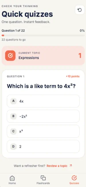 Algebra 1 Study screenshot 3