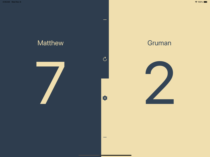 Backgammon Score Keeper