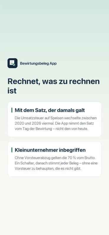 Die Bewirtungsbeleg App screenshot 5 of 7