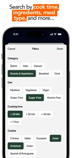 Screenshot von Foodela – Tasty Meal Recipes auf dem iPhone 5