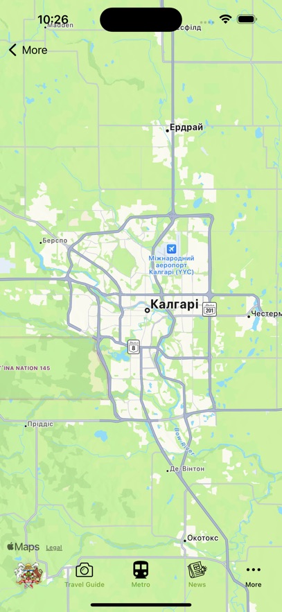 Calgary Guide and Subway map
