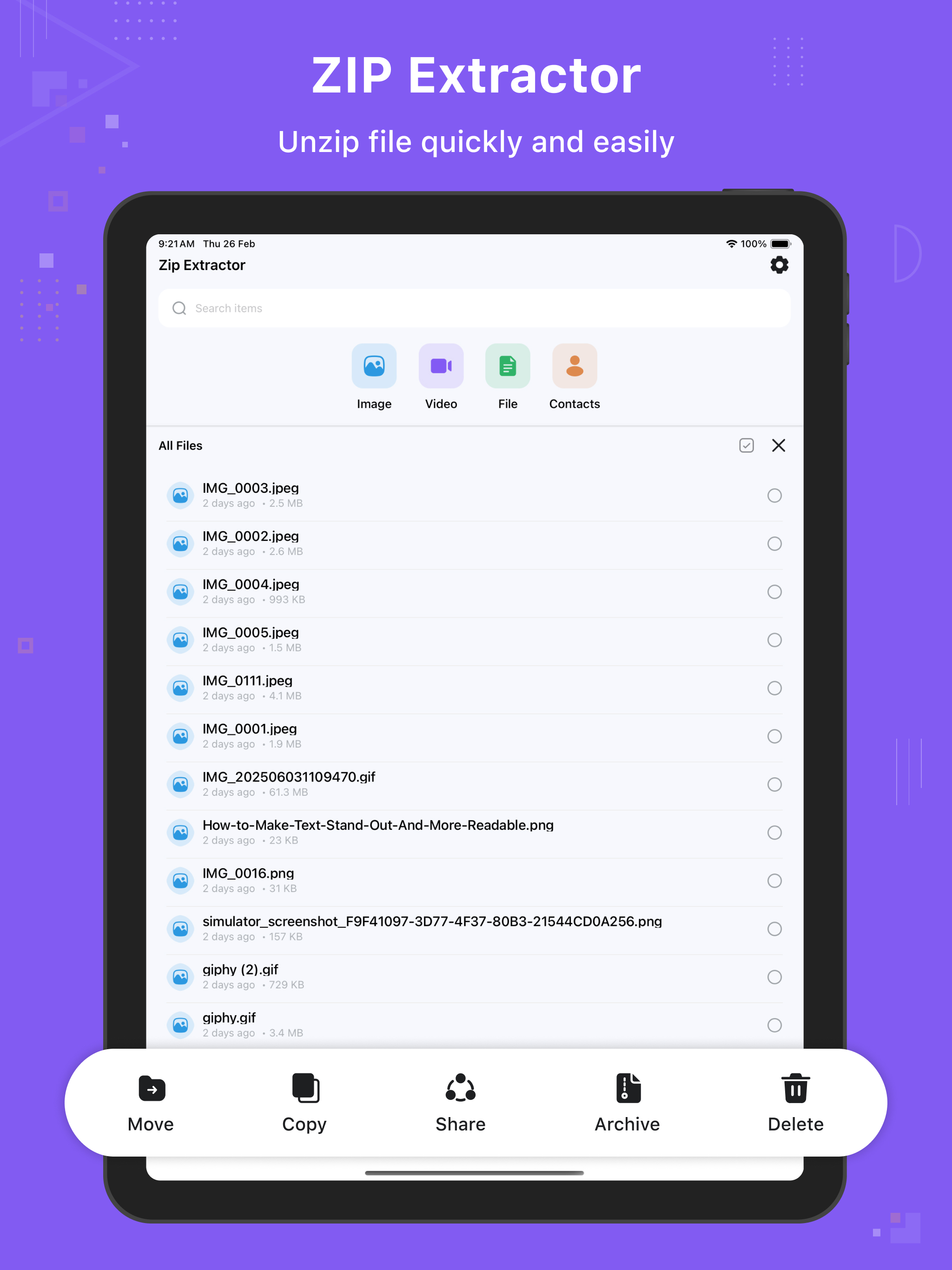 Zip Extractor : UnZIP & UnRAR