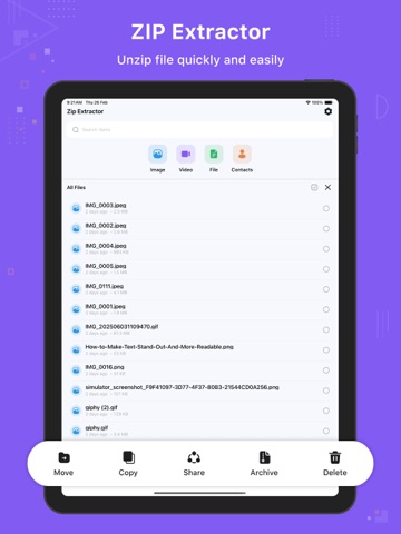 Zip Extractor : UnZIP & UnRAR iPad screenshot