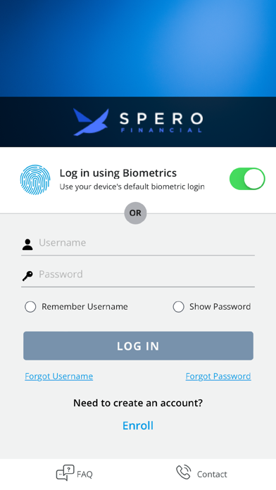 Spero Financial Credit Card Screenshot