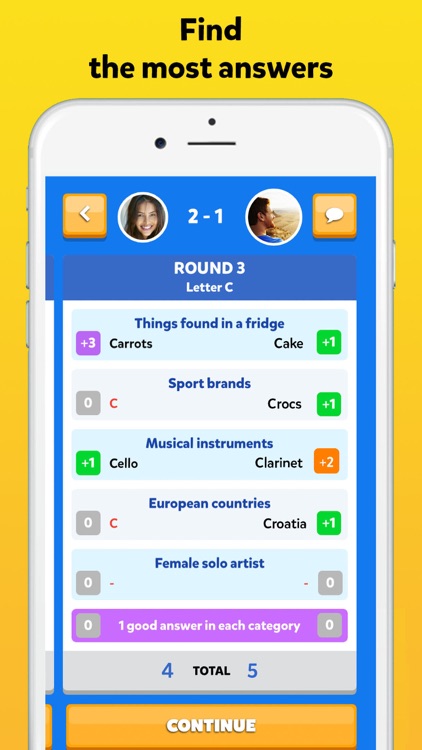 Scattergories - Fight List 2