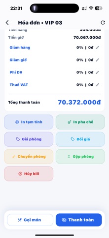 Phần mềm tính tiền In Bill screenshot