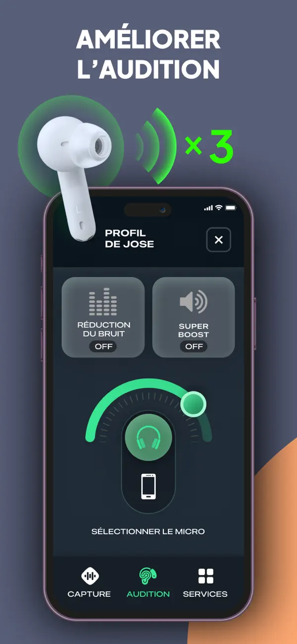 Screenshot #1 pour Augmenter le Volume - Ear Spy