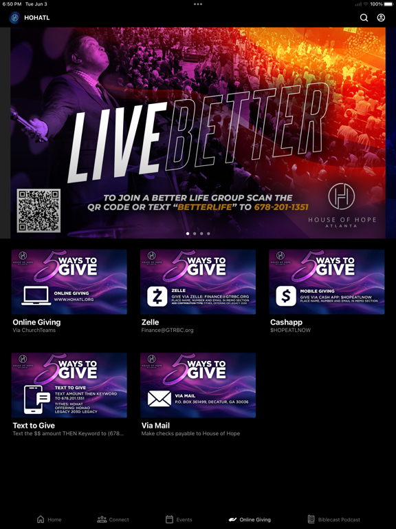 The House of Hope Atlanta iPad screenshot 4 - Lifestyle app