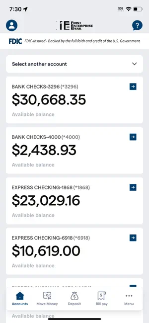 First Enterprise Bank Mobile screenshot 1