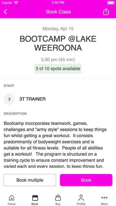 3T Fitness Bendigo Screenshot