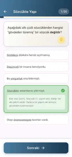 Türkçe Soru Bankası iPhone Ekran Görüntüsü 3