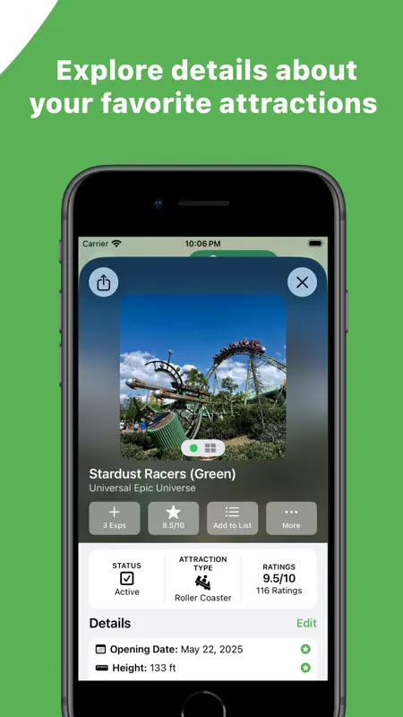 LogRide - Theme Park Tracker screenshot 3 of 9