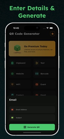 Quick QR Generator Pro screenshot