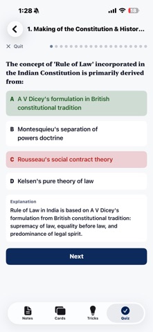UPSC GS Prelims Quiz screenshot