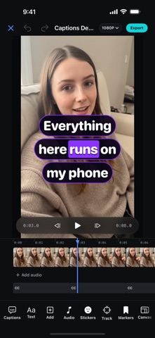 Handcut — Auto Captions Screenshot 1 of 6